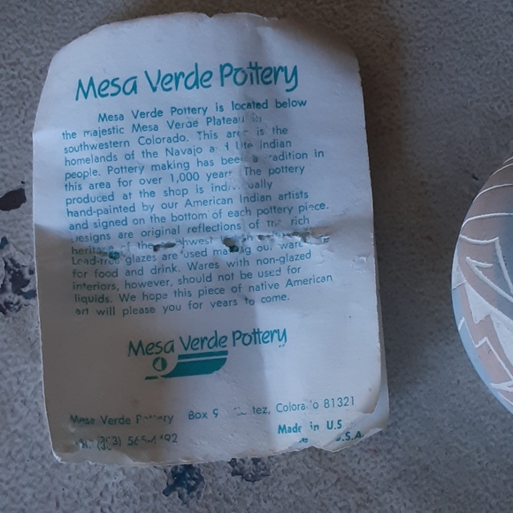 Signed Small Mesa Verde Pottery Vessel USA Navajo COLORADO - Picture 2 of 6